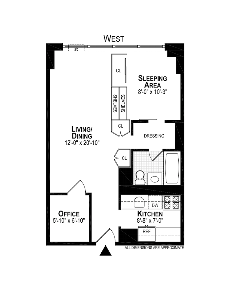 Floorplan for 165 West End Avenue, 2C