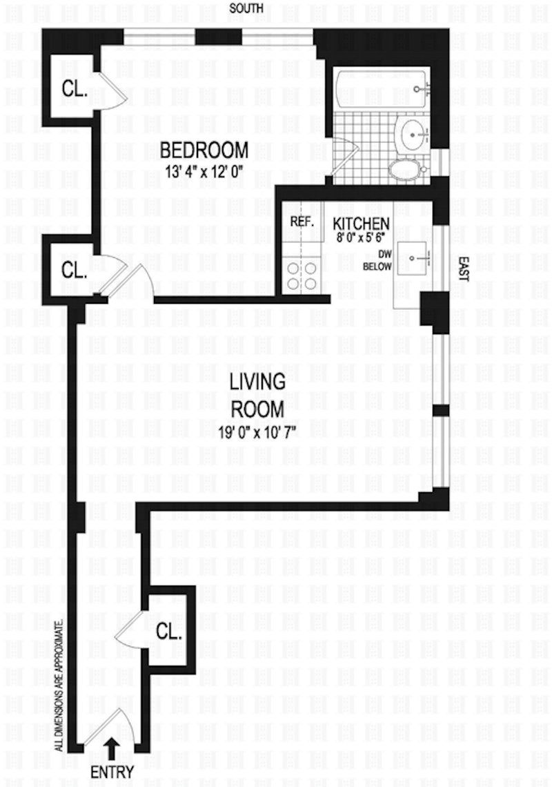 Floorplan for 333 East 43rd Street, 709