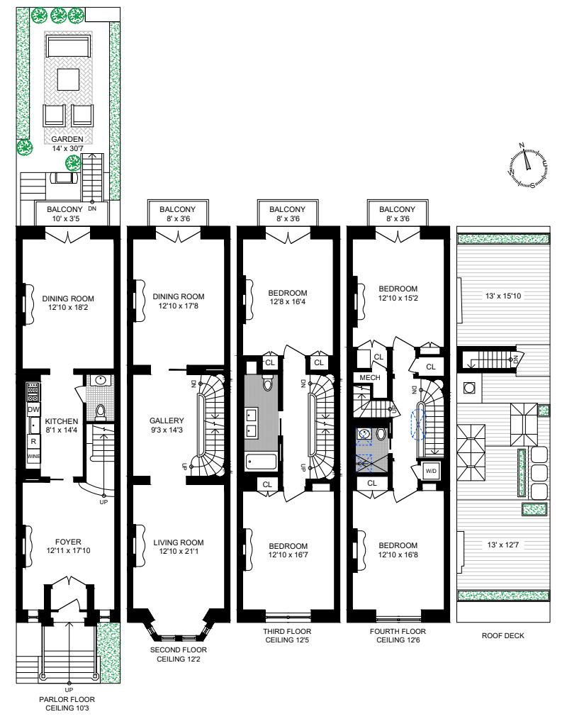 Floorplan for 325 East 17th Street, TH