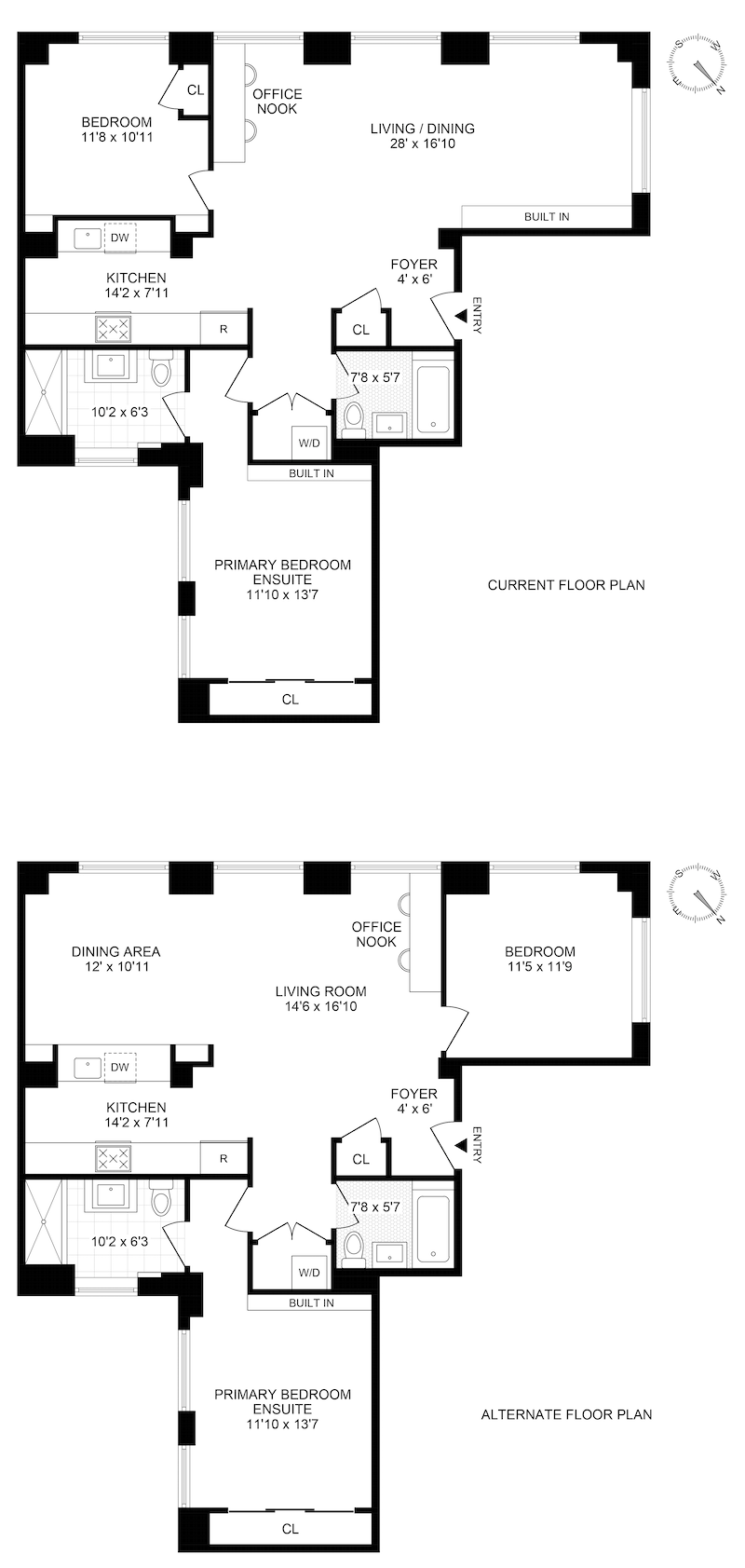 Floorplan for 50 Pine Street, 5S