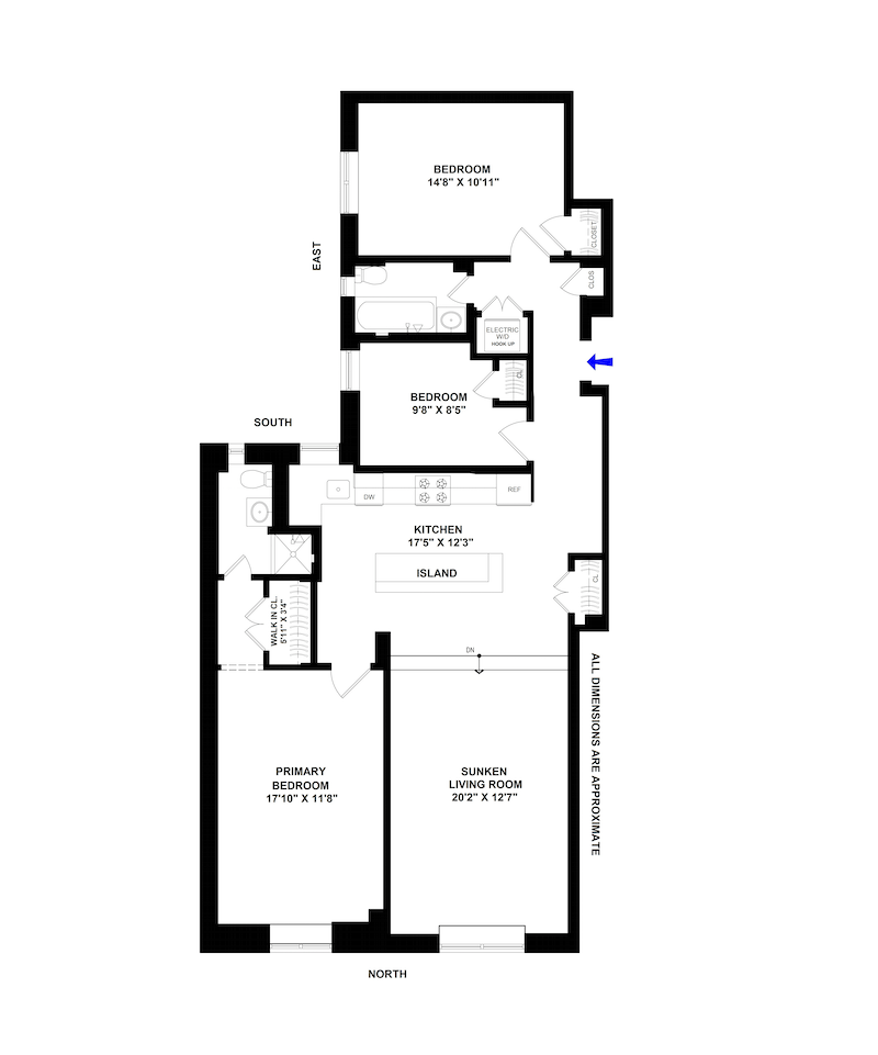 Floorplan for 310 East 75th Street, 2A
