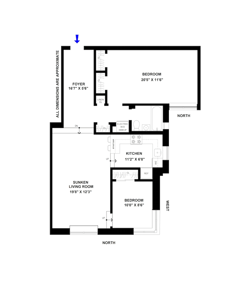 Floorplan for 310 East 75th Street, 2L