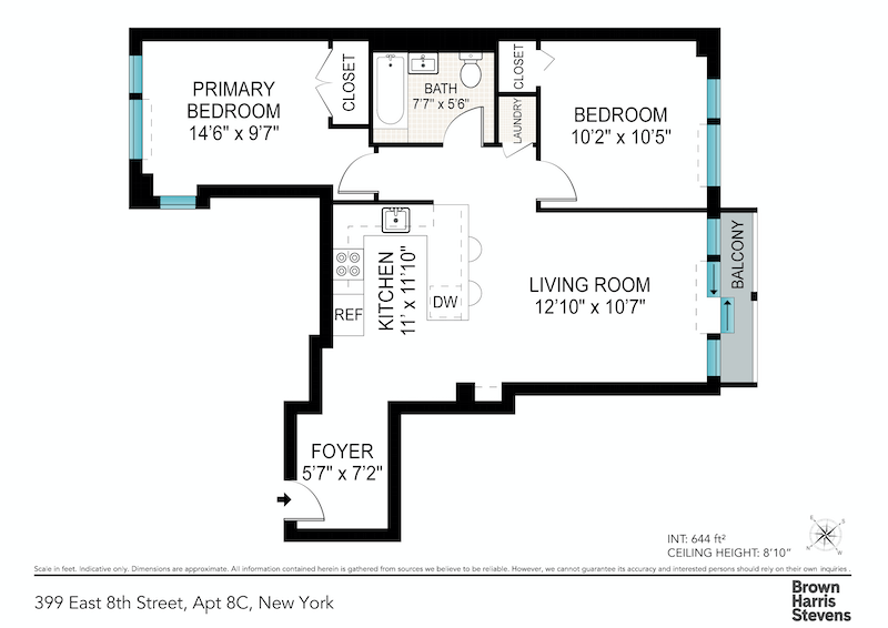 Floorplan for 399 East 8th Street, 8C