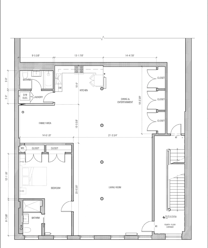 Floorplan for 39 Walker Street, 4R