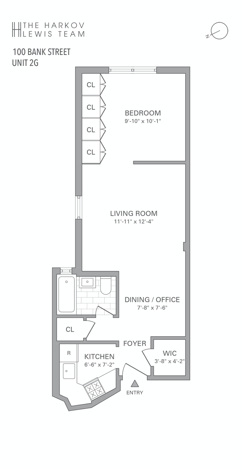 Floorplan for 100 Bank Street, 2G