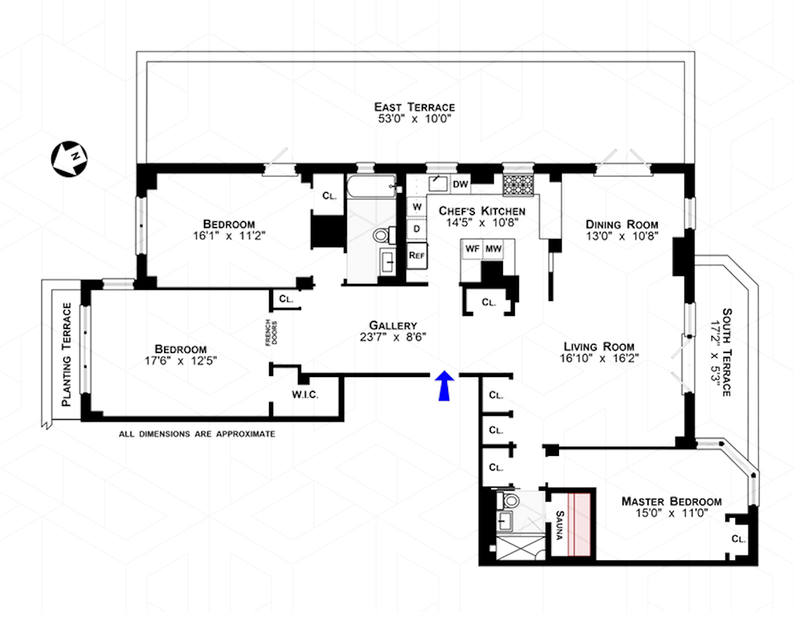 Floorplan for 333 East 55th Street, 12BC