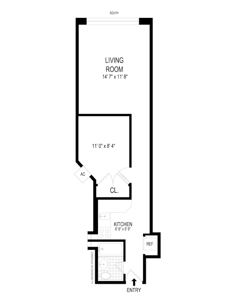 Floorplan for 321 East 89th Street, 2E