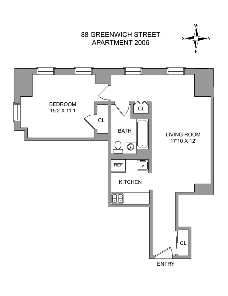 Floorplan for 88 Greenwich Street, 2006