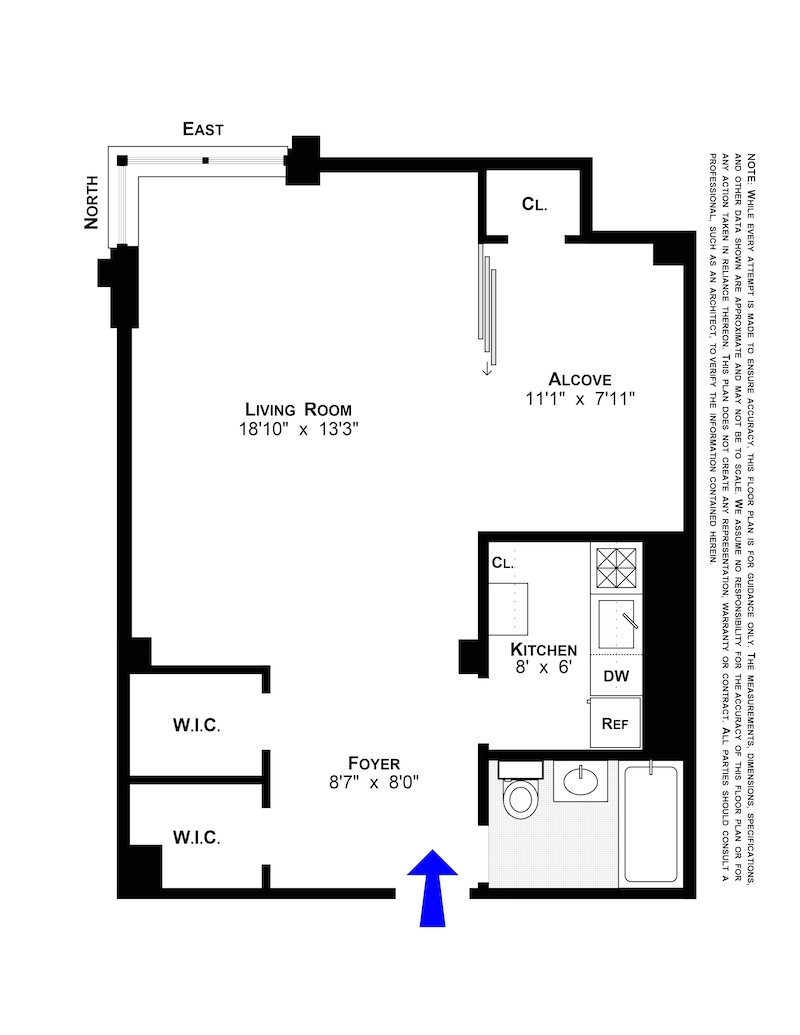 Floorplan for 11 Riverside Drive, 14LE