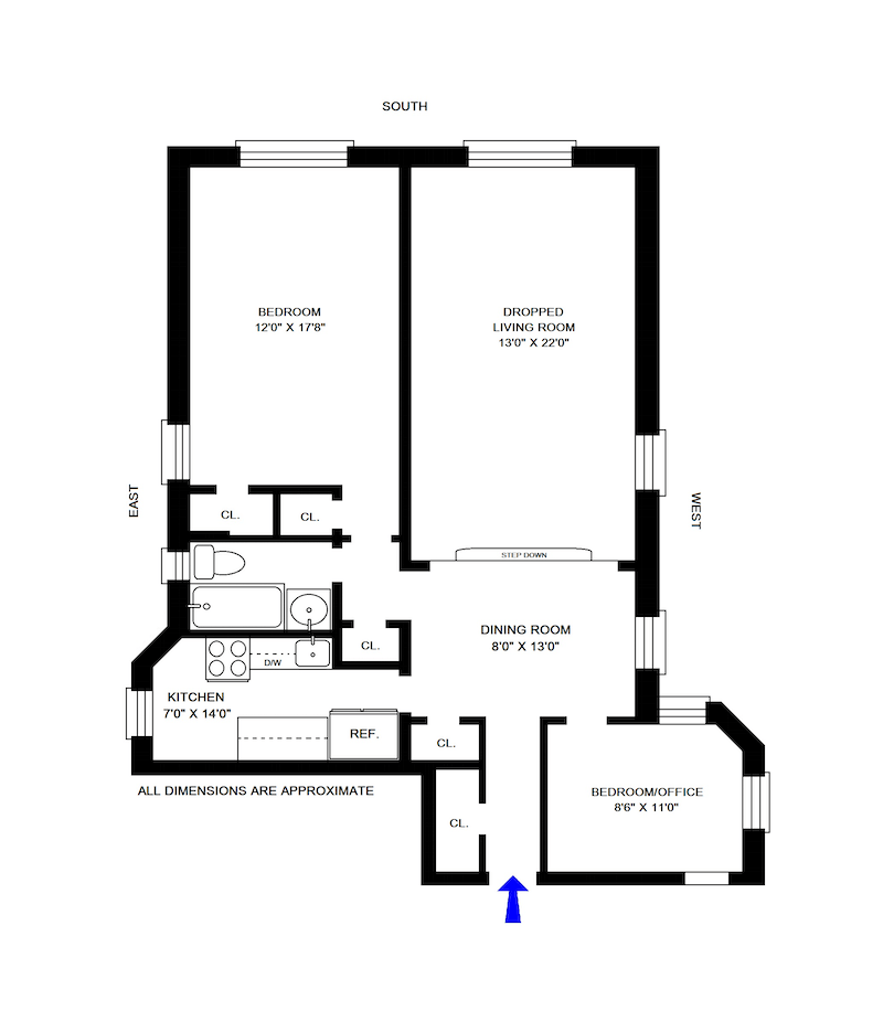 Floorplan for 310 East 75th Street, 2D