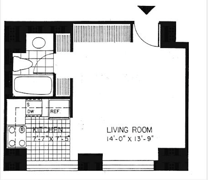 Floorplan for 236 East 47th Street, 20D