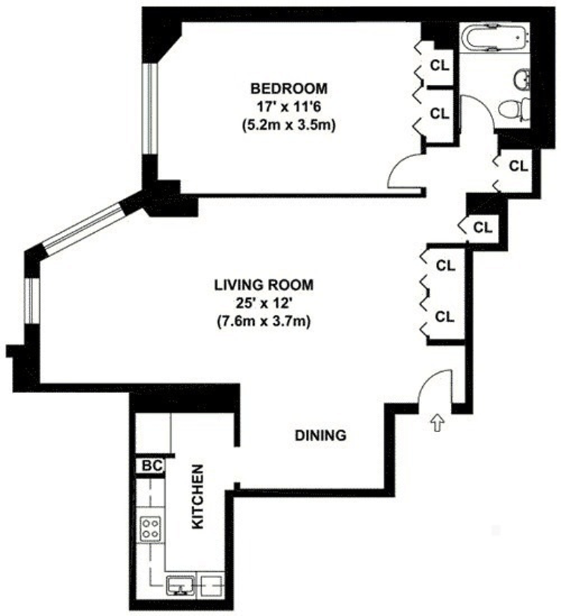 Floorplan for 245 East 25th Street, 5A
