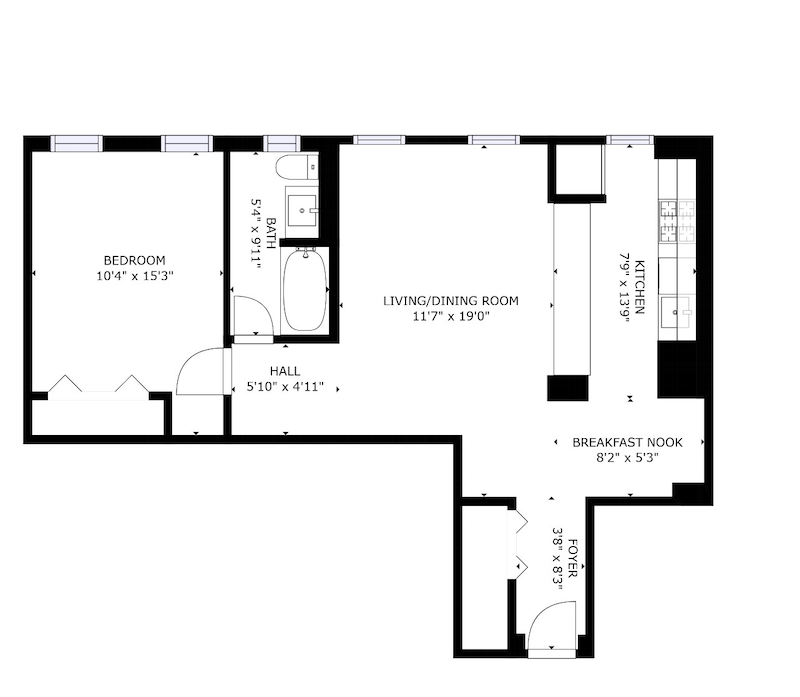Floorplan for 418 Saint Johns Place, 5E