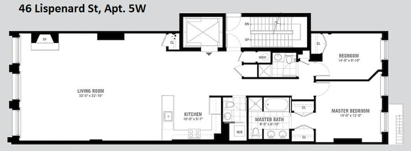 Floorplan for 46 Lispenard Street, 5W