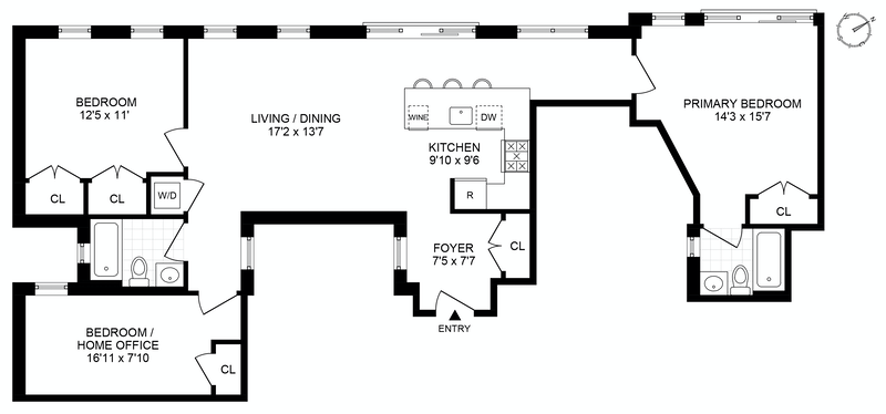 Floorplan for 2098 Frederick Douglass, 8Q