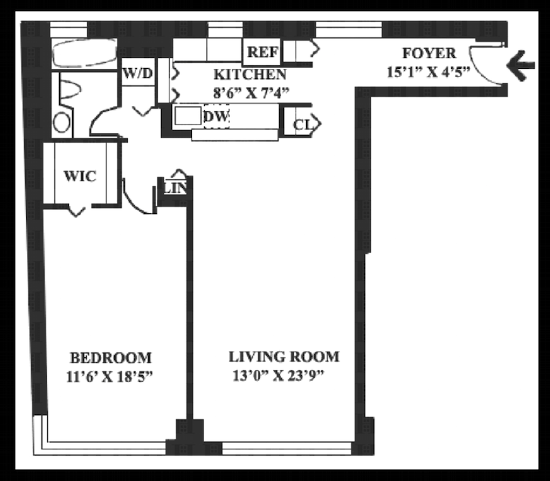 Floorplan for 101 West 79th Street, 6A