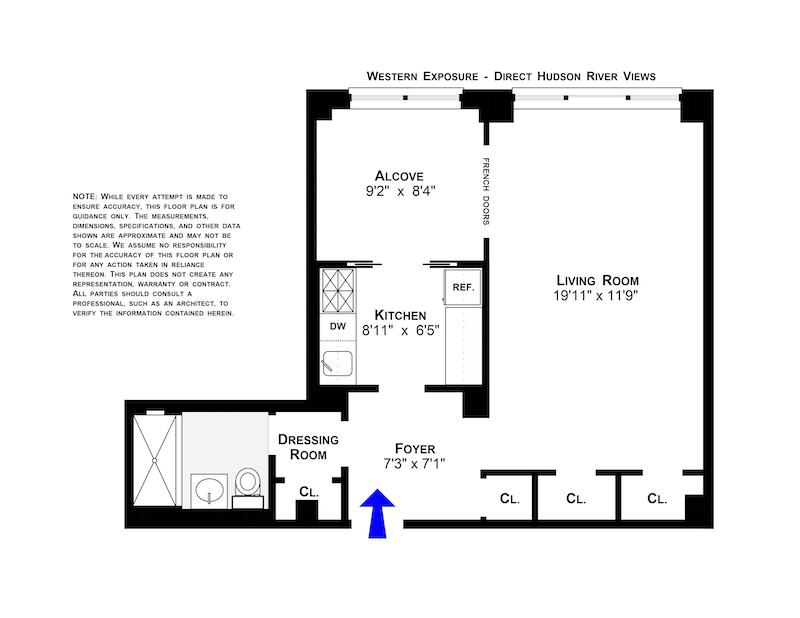 Floorplan for 11 Riverside Drive, 16HW