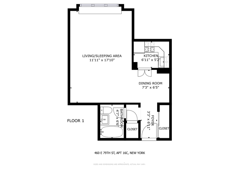 Floorplan for 460 East 79th Street, 16C