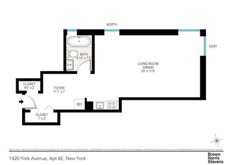 Floorplan for 1420 York Avenue, 6E
