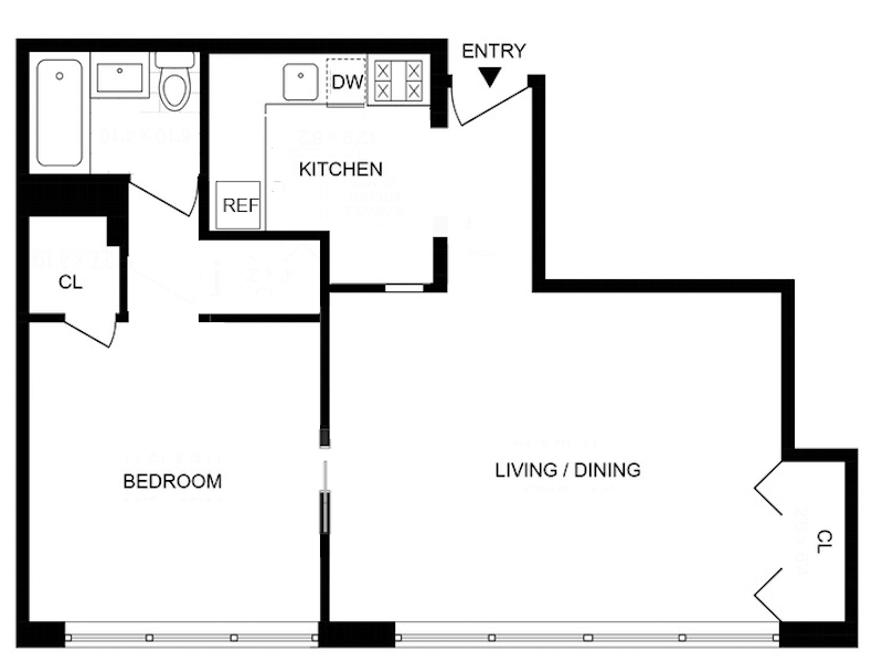 Floorplan for 353 East 72nd Street, 28C