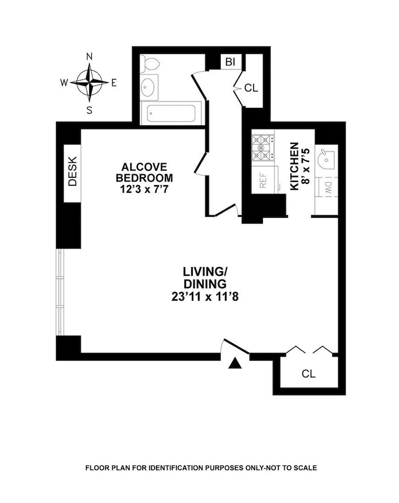 Floorplan for 322 West 57th Street, 35V