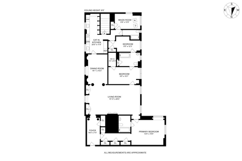 Floorplan for 1021 Park Avenue, 13D