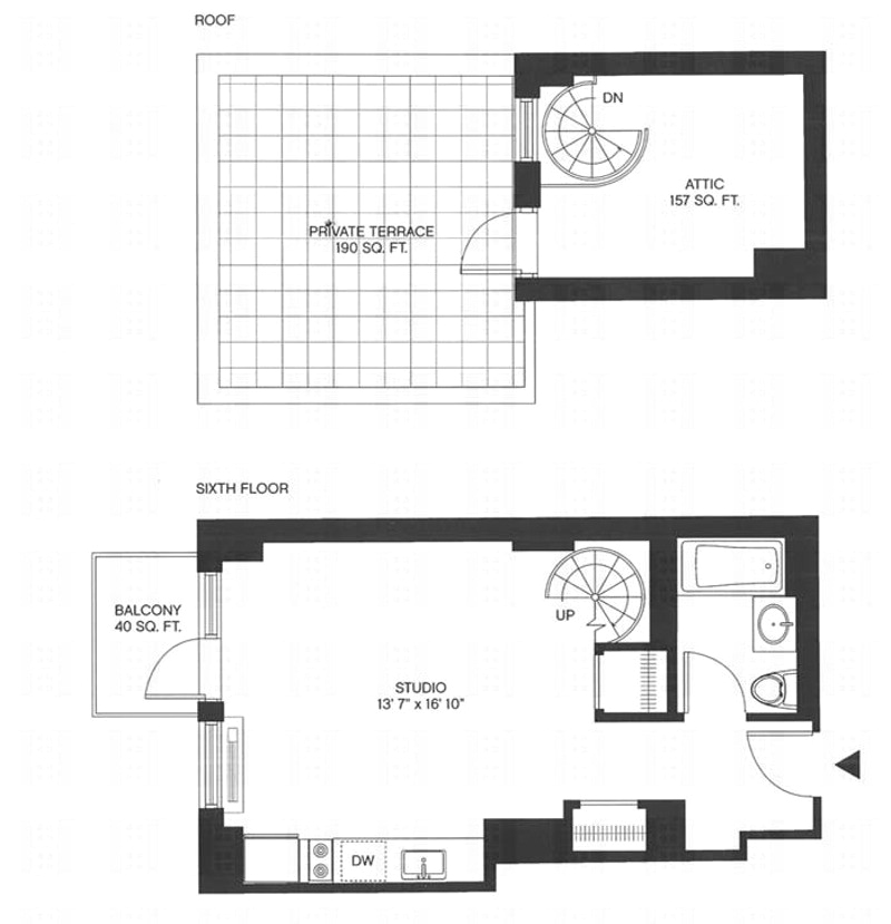 Floorplan for 350 Wadsworth Avenue, 6C