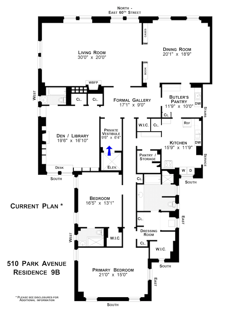 Floorplan for 510 Park Avenue, 9B