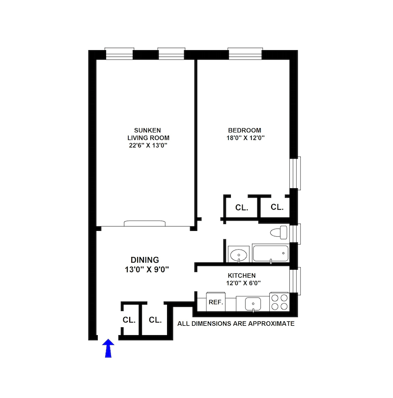 Floorplan for 4580 Broadway, 2U