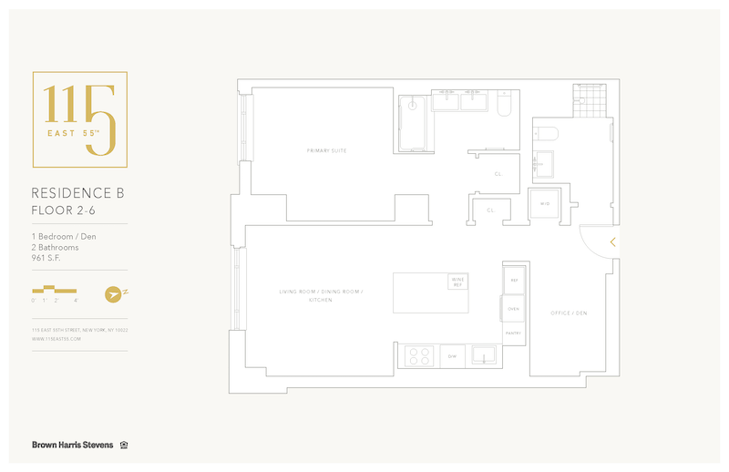 Floorplan for 115 East 55th Street, 6B