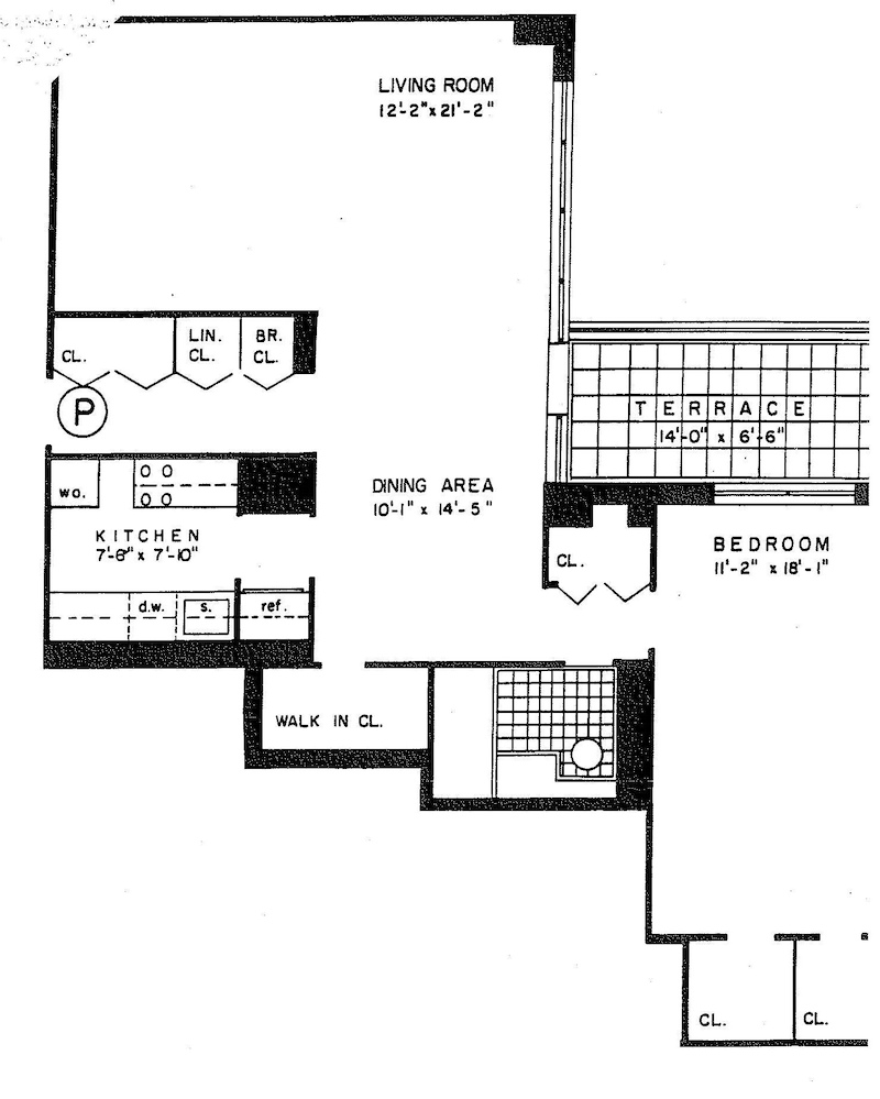 Floorplan for 3333 Henry Hudson Parkway, 15P