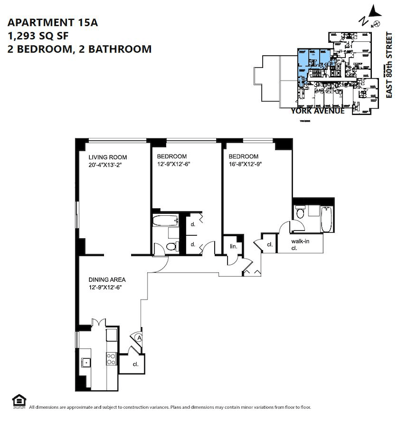 Floorplan for 445 East 80th Street, 15A