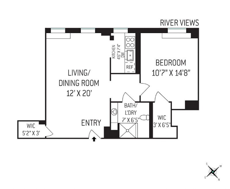 Floorplan for 230 Riverside Drive, 9E
