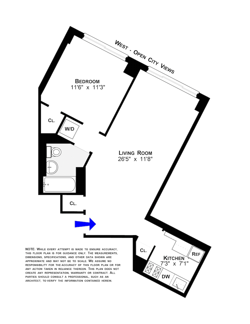Floorplan for 2025 Broadway, 23B