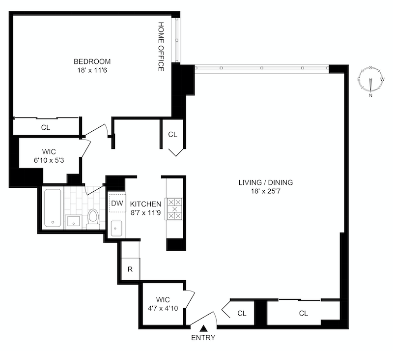 Floorplan for 2500 Johnson Avenue, 12F