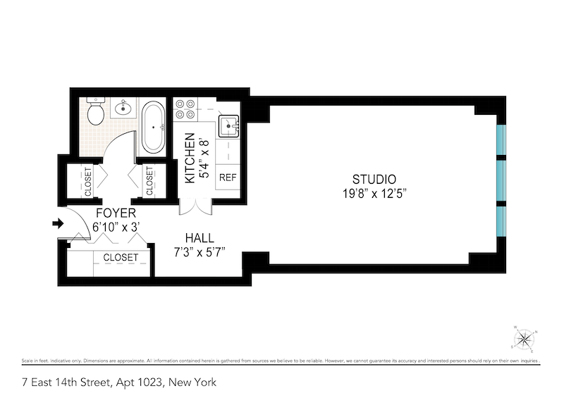 Floorplan for 7 East 14th Street, 1023