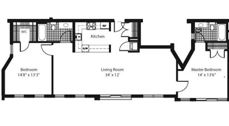 Floorplan for 2098 Frederick Douglass, 8R
