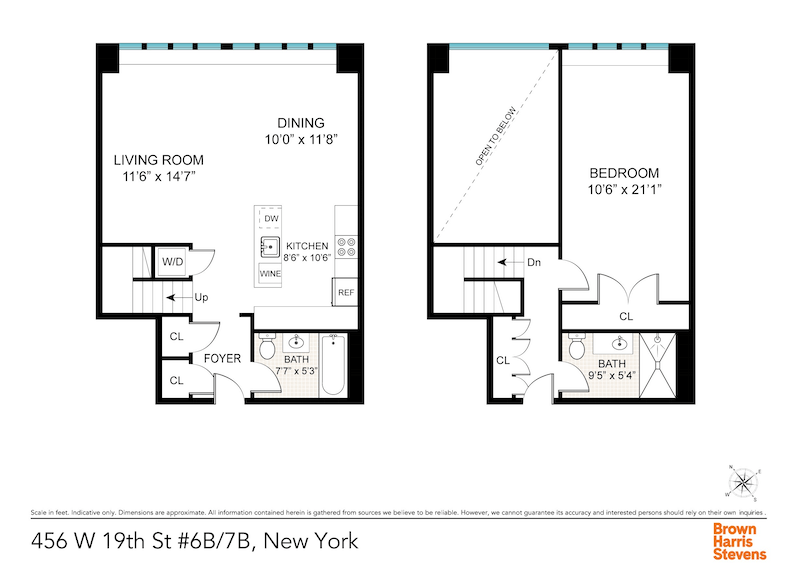 Floorplan for 456 West 19th Street, 6/7B