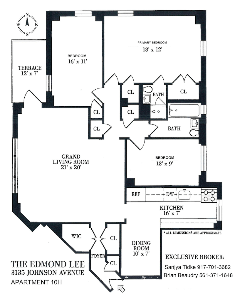 Floorplan for 3135 Johnson Avenue, 10H