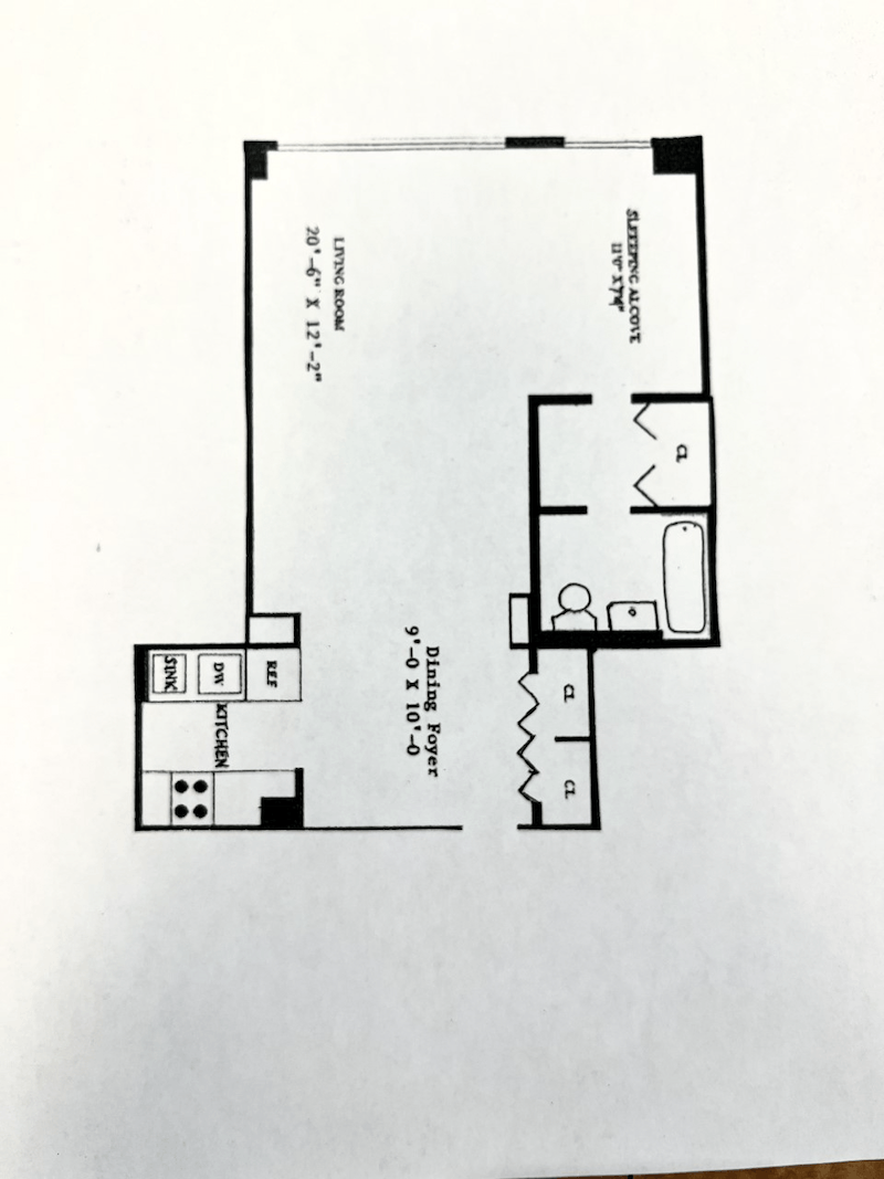 Floorplan for 345 East 56th Street, 15B