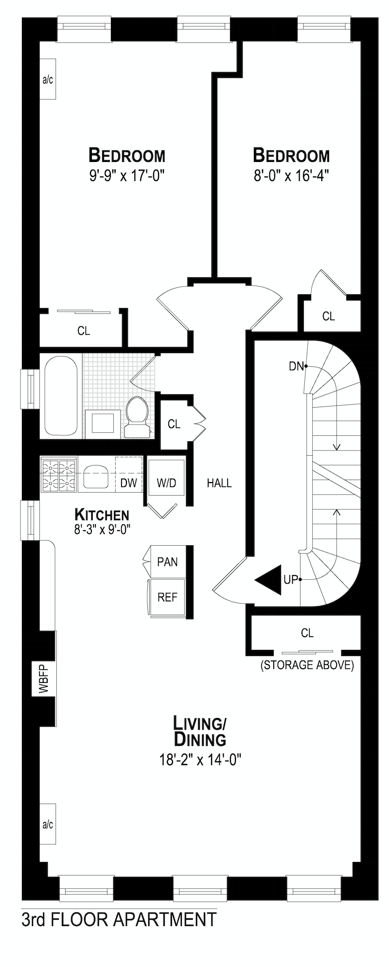 Floorplan for 110 West 15th Street, 3