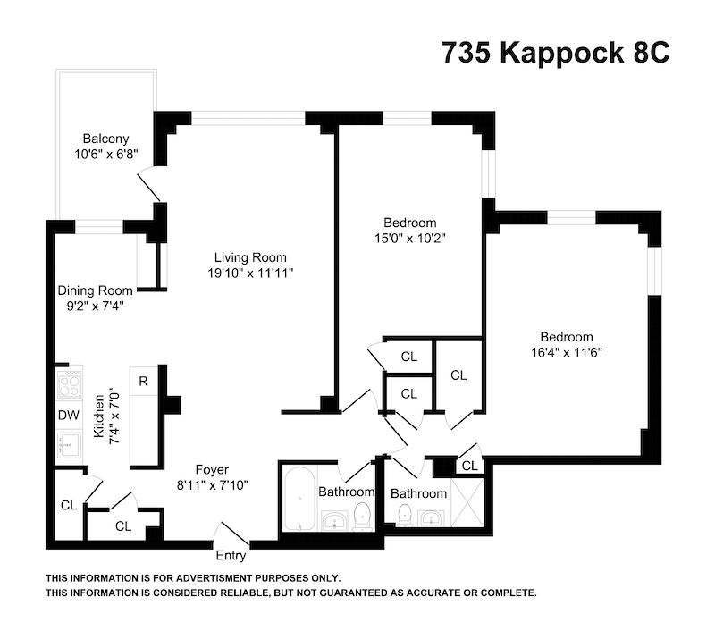 Floorplan for 735 Kappock Street, 8C