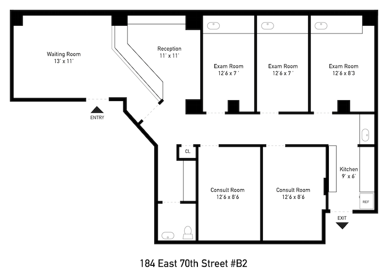 Floorplan for 184 East 70th Street, B2A