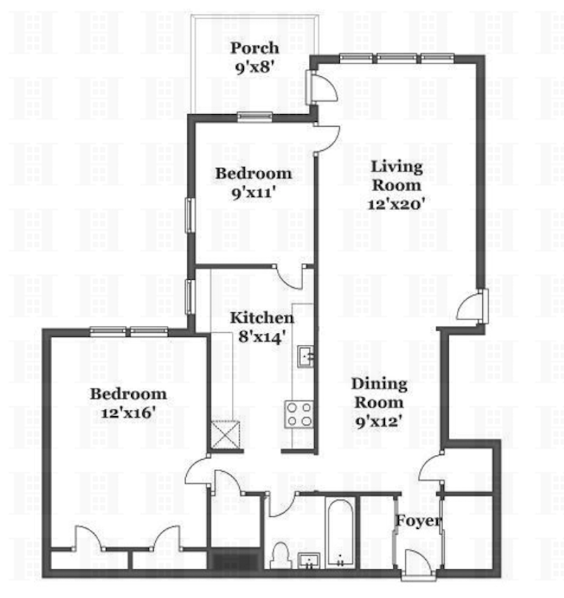 Floorplan for 2465 Palisade Avenue, 3B
