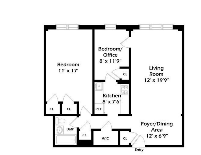 Floorplan for 2736 Independence Avenue, 3E
