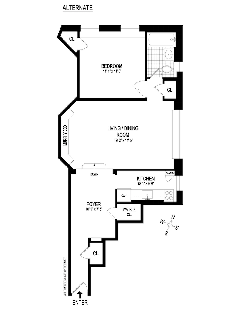 Floorplan for 290 Sixth Avenue, 4J