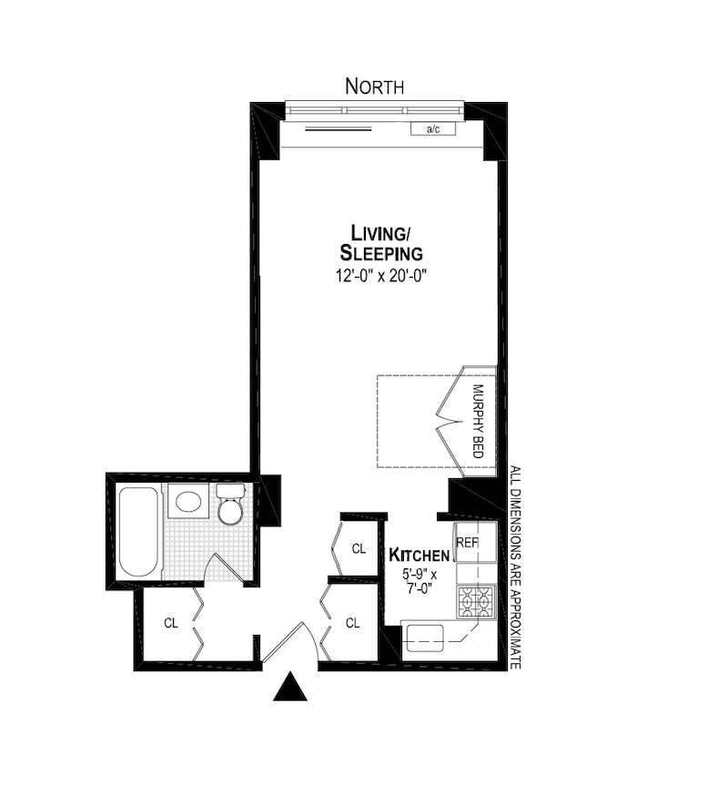 Floorplan for 430 West 34th Street, 9G