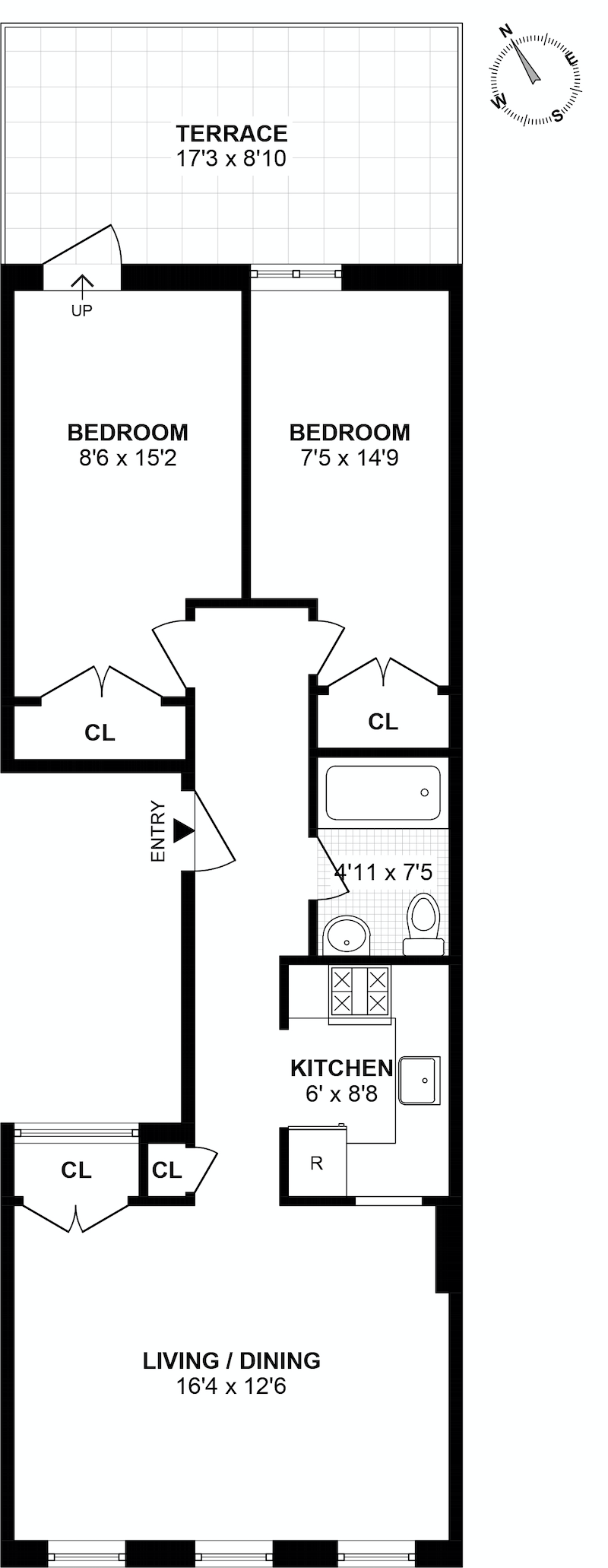 Floorplan for 265 West 113th Street, 2