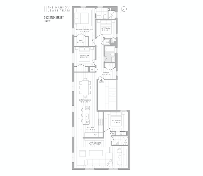 Floorplan for 582 2nd Street 2ndfl