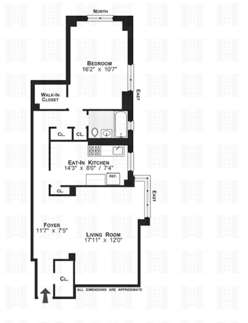 Floorplan for 568 Grand Street, J1502